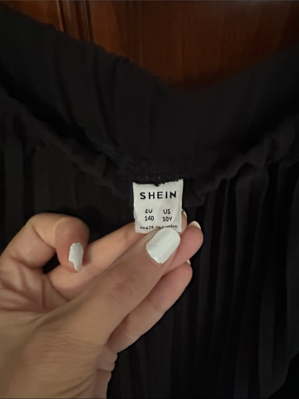 SHEIN Black Pleated Midi Skirt for Kids - Picture 2 of 4